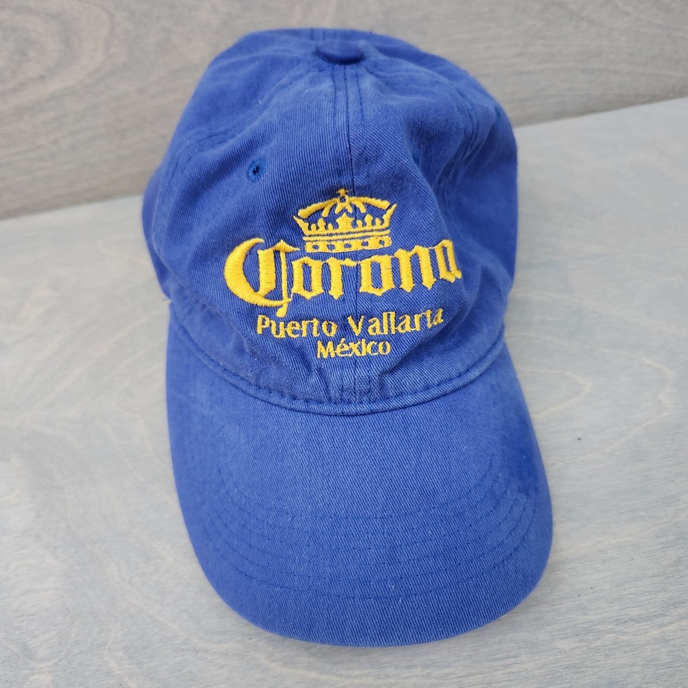 Vintage Corona Puerto Vallarta Mexico Blue Baseball Cap Hat‎ Adult Beer Promo